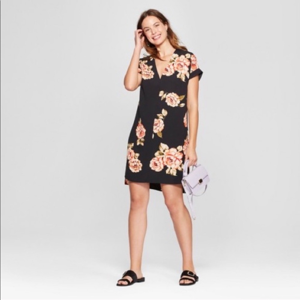 A New Day Target shift floral crepe dress